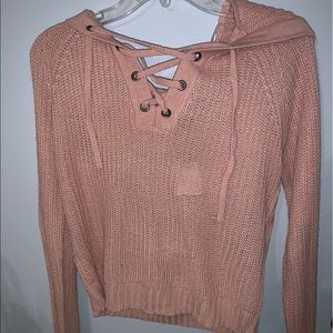 cropped light weight sweater